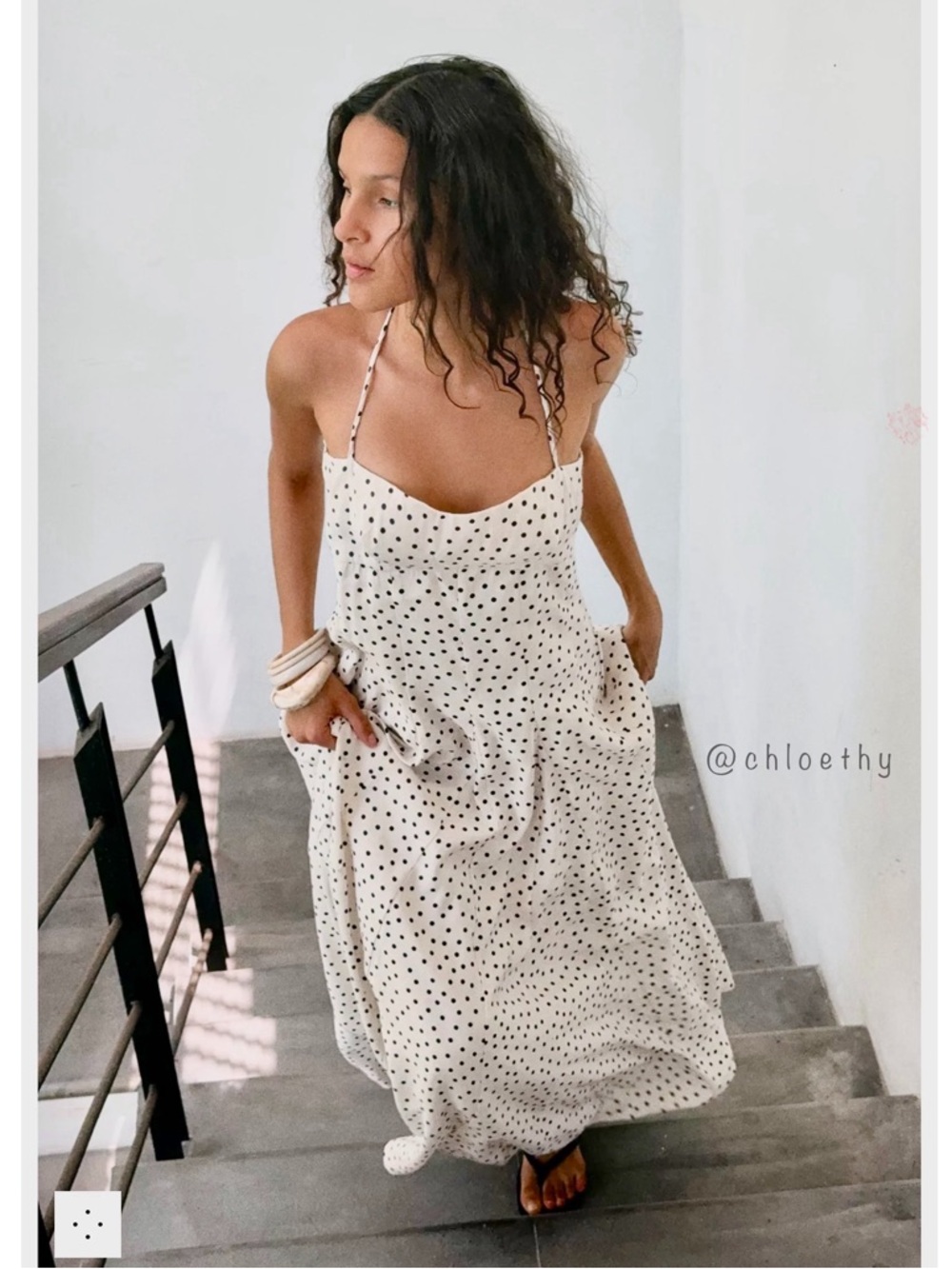 Zara POLKA DOT MIDI DRESS - Picture 2 of 6
